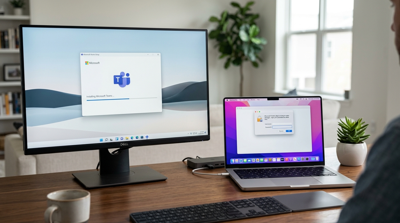 Windows和Mac电脑Teams下载安装步骤演示