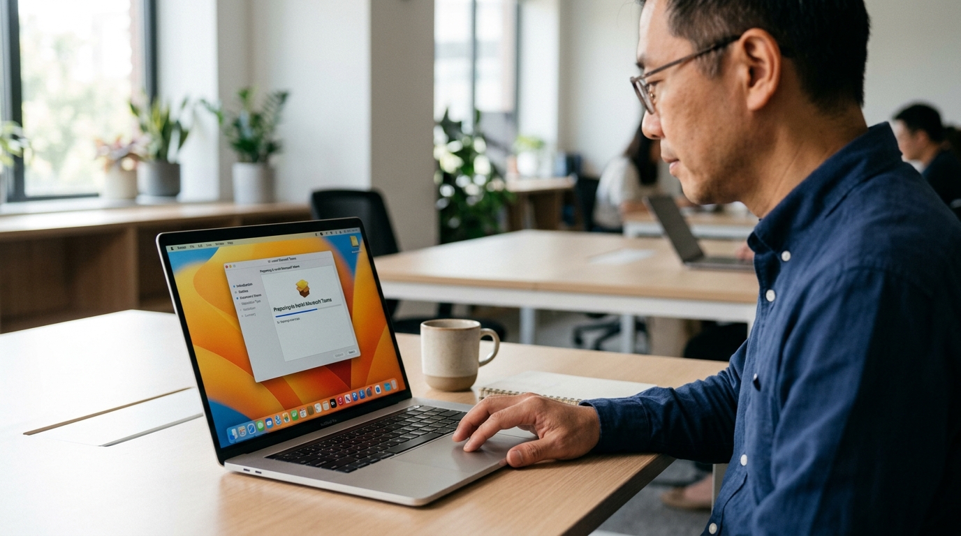 Mac系统下载Teams安装向导界面截图