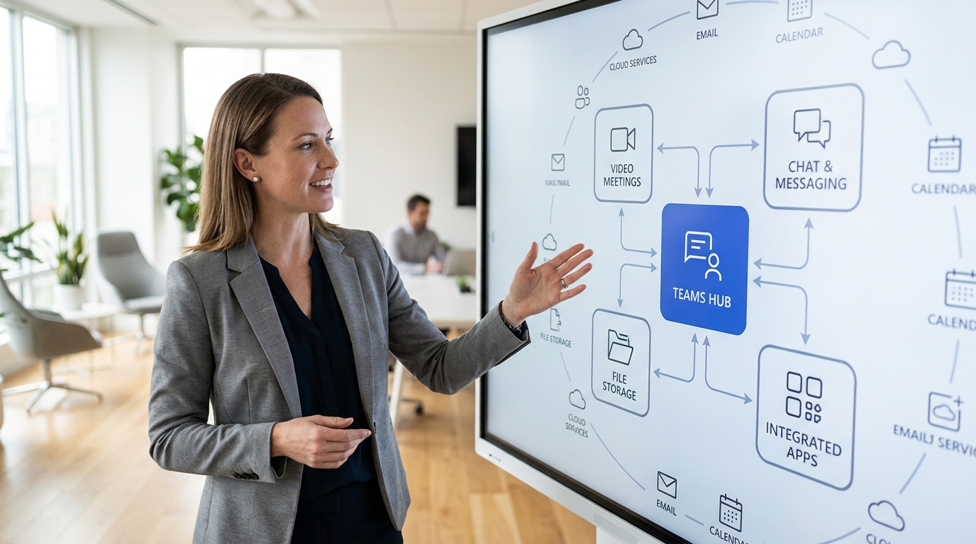 Microsoft Teams 协作中枢整合聊天会议文件与Microsoft 365生态