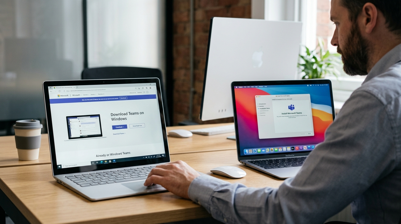 Windows 和 Mac 上的 Teams下载安装步骤