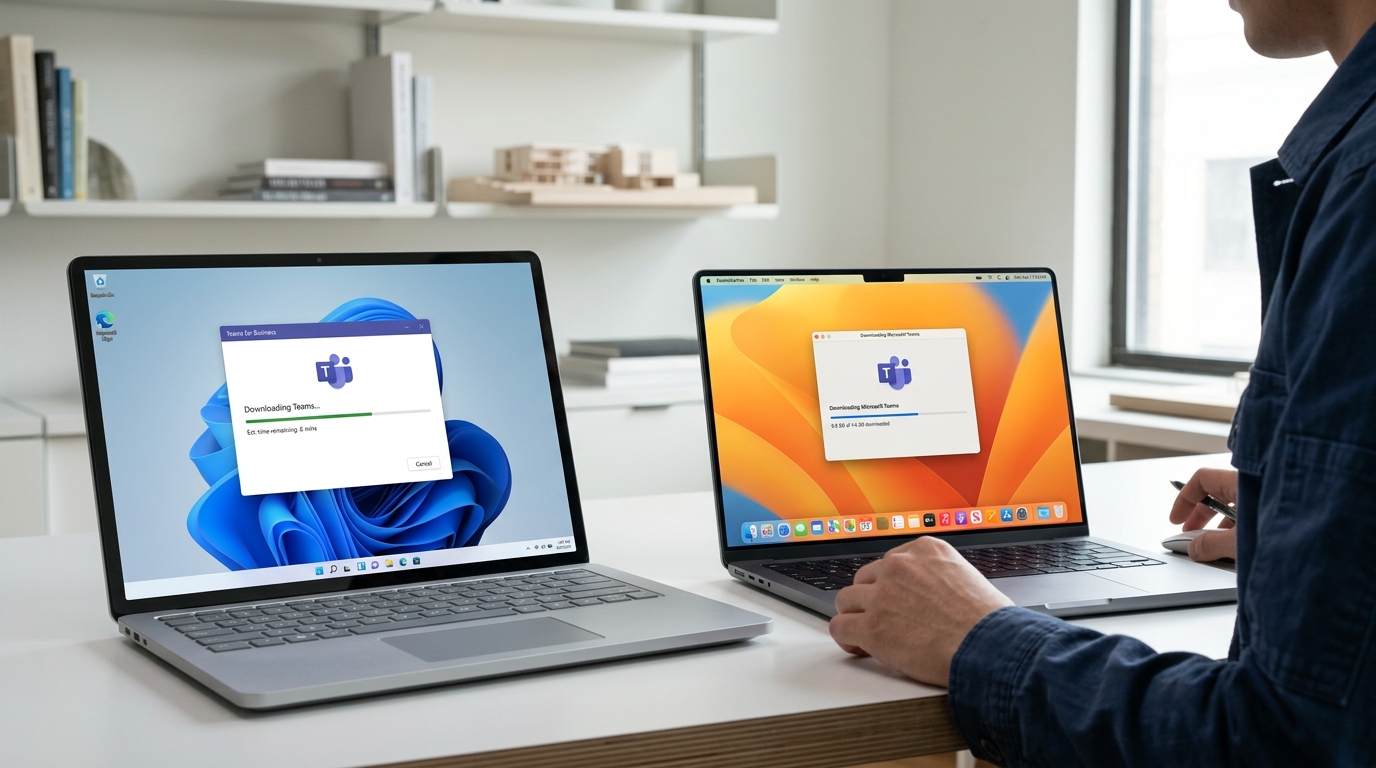 Windows和macOS桌面端Teams下载安装流程